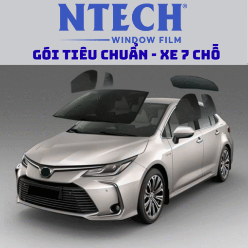 Phim Cách Nhiệt NTECH Gói Tiêu Chuẩn Cho Xe 7 Chỗ