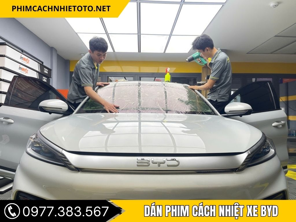 Hình Ảnh Dán Phim Cách Nhiệt Xe BYD