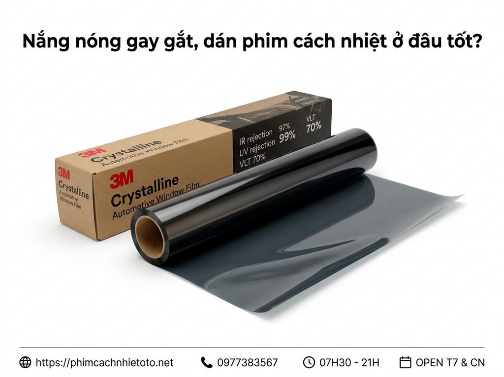 Nắng nóng gay gắt, dán phim cách nhiệt ở đâu tốt?