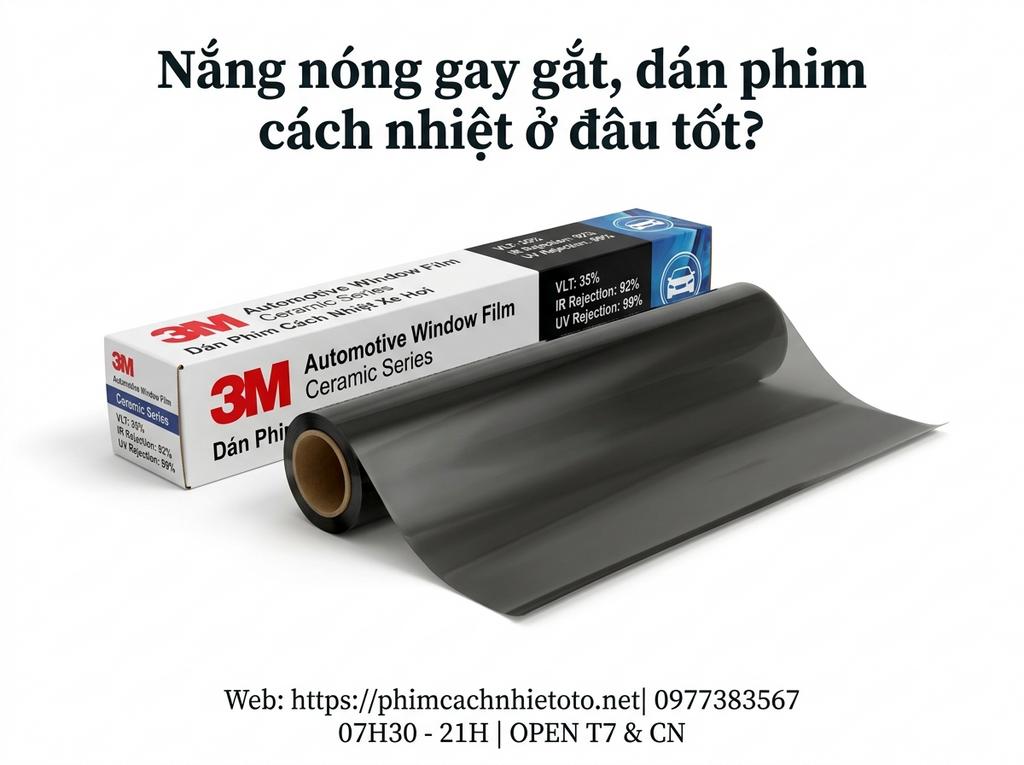 Nắng nóng gay gắt, dán phim cách nhiệt ở đâu tốt?