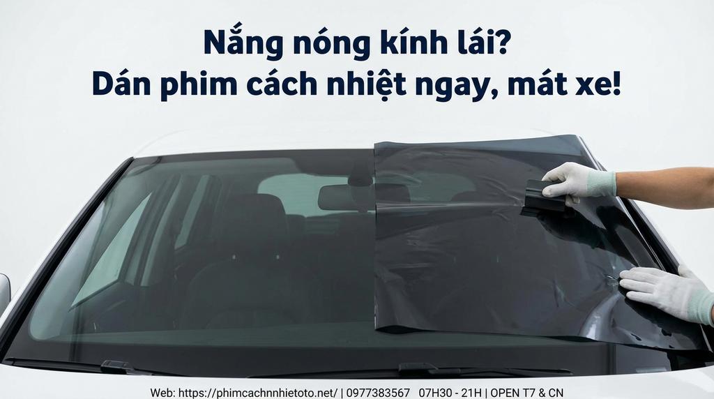 Nắng nóng kính lái? Dán phim cách nhiệt ngay, mát xe!