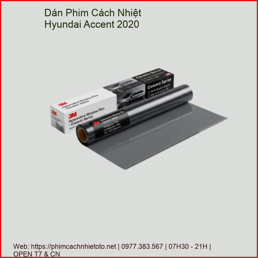 Dán Phim Cách Nhiệt Hyundai Accent 2020 Lắp Đặt Tận Nơi TPHCM chính hãng