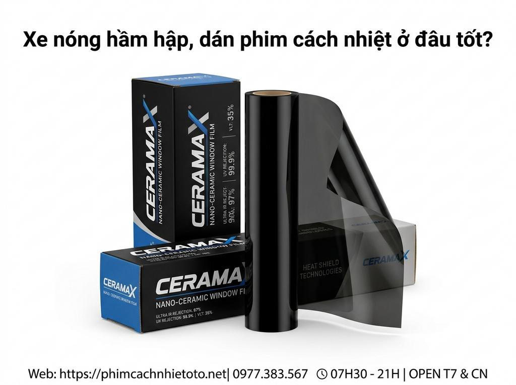 Xe nóng hầm hập, dán phim cách nhiệt ở đâu tốt?