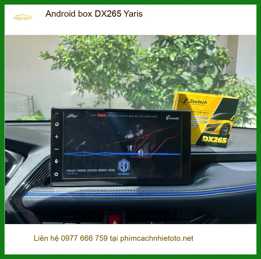 Chị Thảo lắp Android Box DX265 cho Toyota Yaris tại Thủ Đức để nâng tầm trải nghiệm giải trí