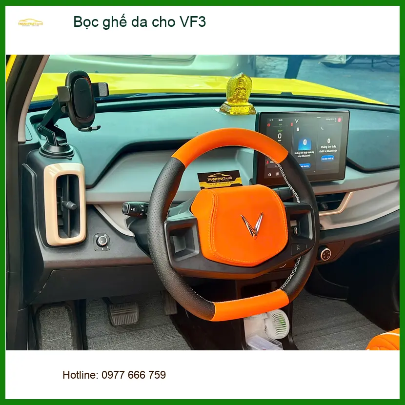 Chị Mai bọc ghế da VF3 tại Quận Thủ Đức, muốn nội thất bền đẹp hơn