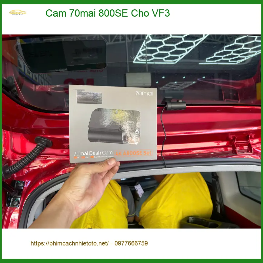 Anh Minh lắp camera 70mai 800SE cho VinFast VF3 tại Quận 7 để bảo vệ xe ảnh thực tế 2
