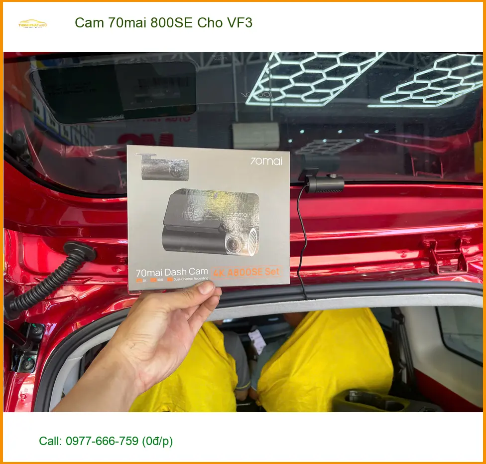 Anh Lâm lắp Cam 70mai 800SE cho VinFast VF3 tại Quận 9 ghi lại hành trình rõ nét ảnh thực tế 2