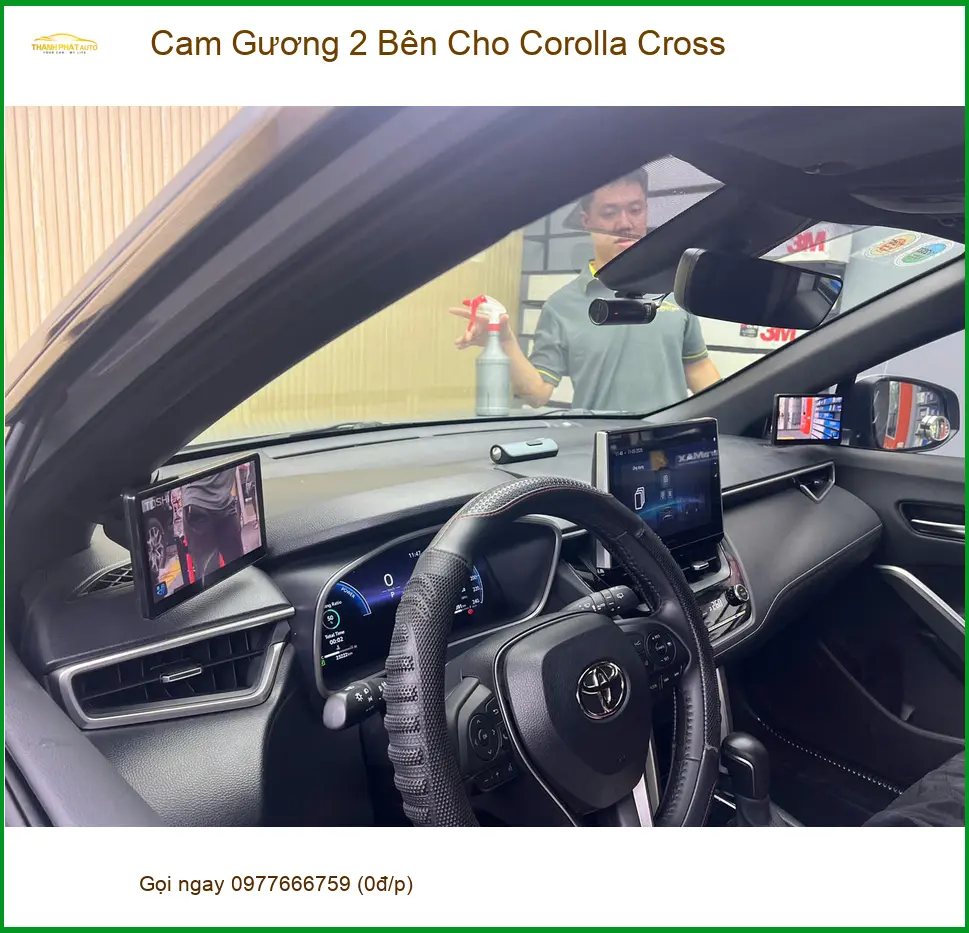 Anh Khải lắp Cam Gương 2 Bên Cho Corolla Cross tại Quận Thủ Đức giúp lái xe an toàn hơn