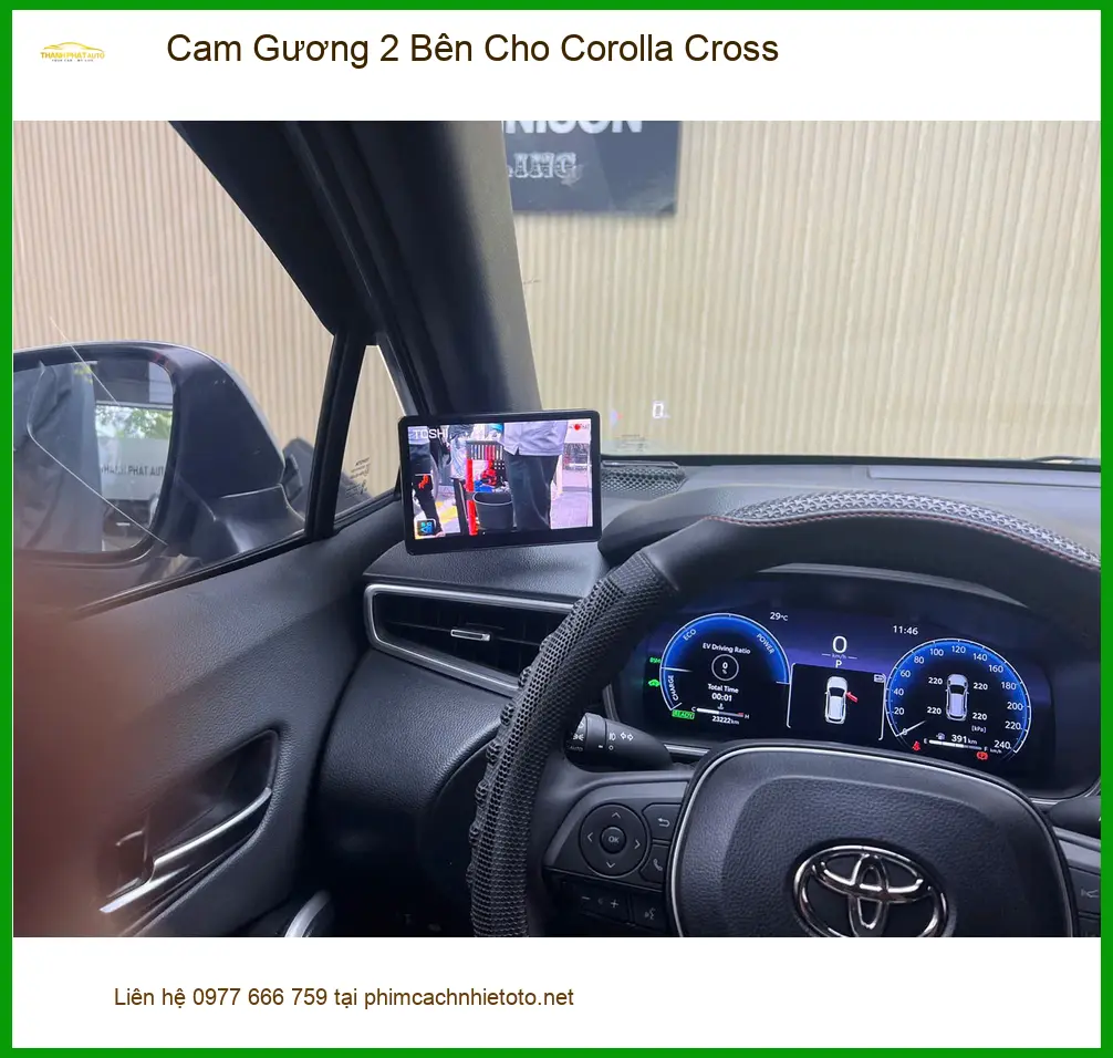 Chị Thảo lắp Cam Gương 2 Bên cho Corolla Cross tại Quận 9 để lái xe an toàn hơn ảnh thực tế 2