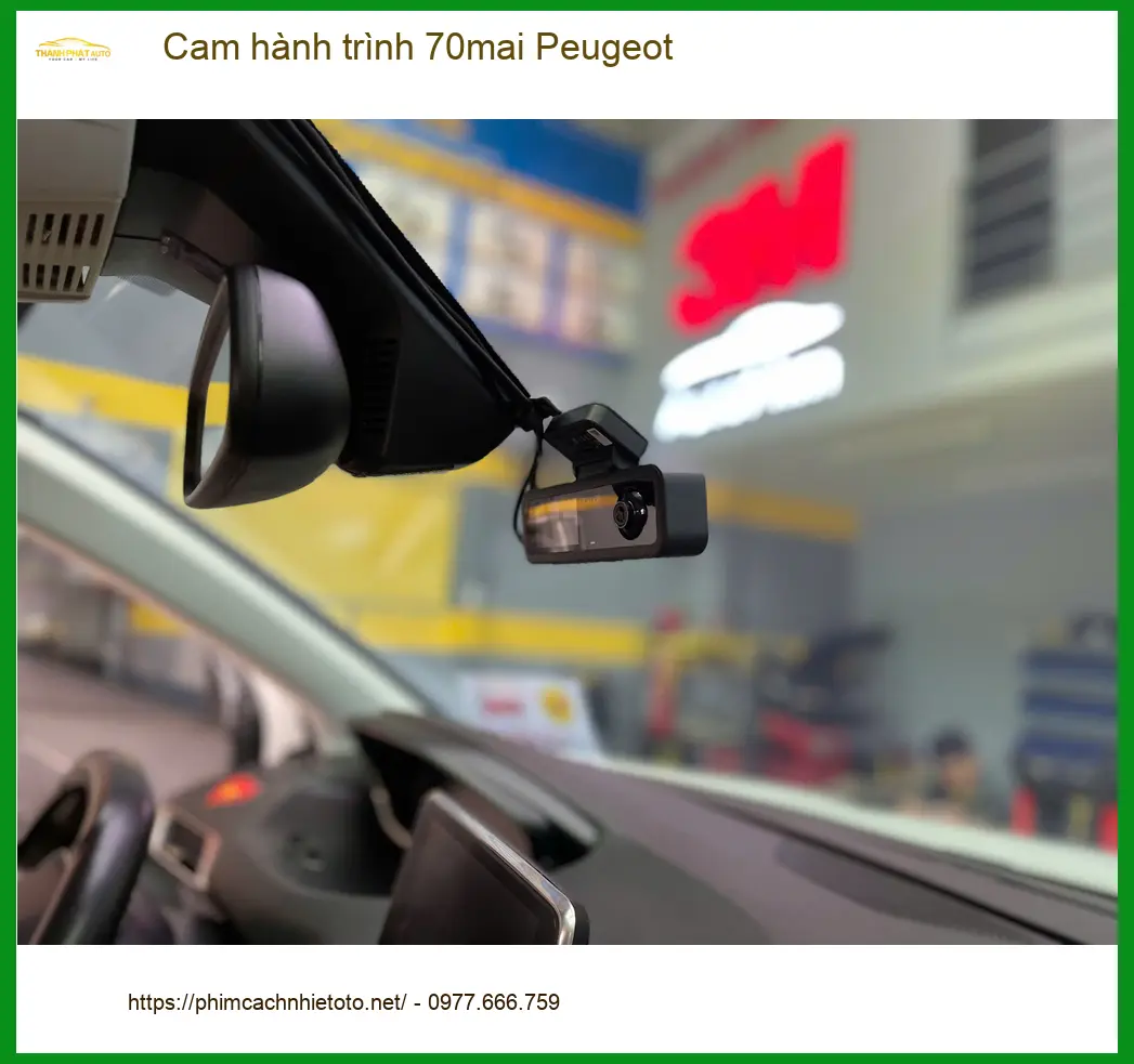Anh Tấn lắp cam hành trình 70mai cho Peugeot tại Quận 2