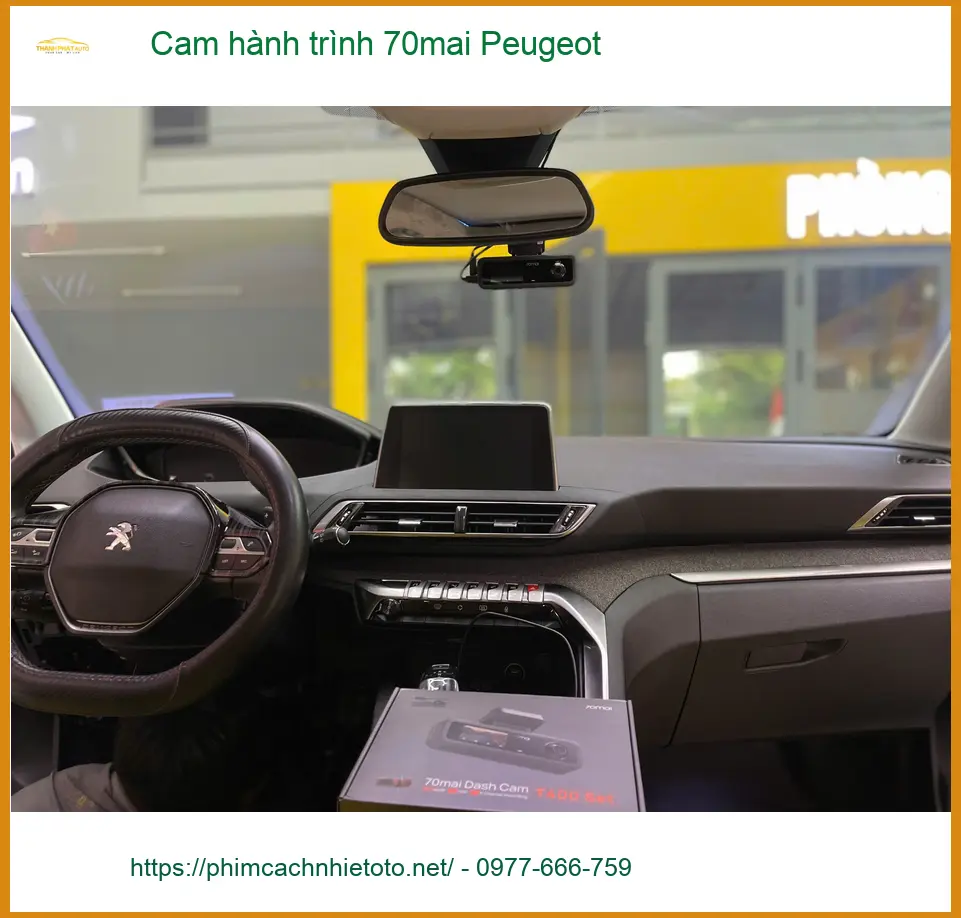 Anh Long lắp camera hành trình 70mai cho Peugeot 5008 ở Quận 12