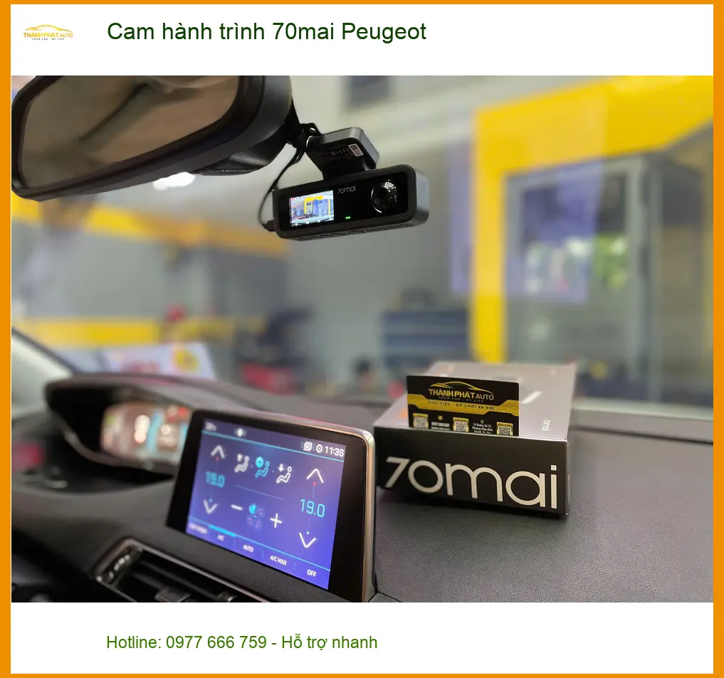 Anh Tấn lắp cam hành trình 70mai cho Peugeot tại Quận 2 ảnh thực tế 5