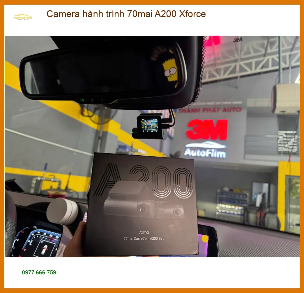 Lắp Camera hành trình 70mai A200 Xforce chính hãng tại Quận 12