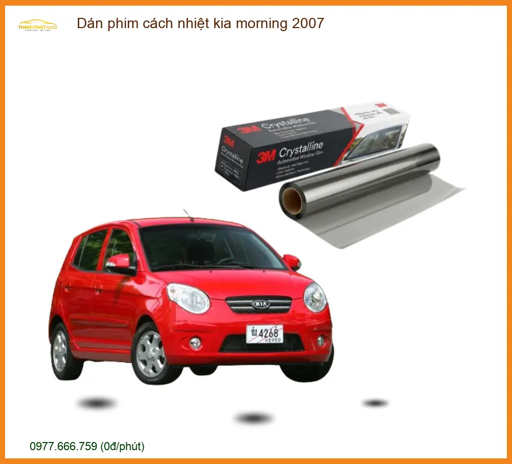 Dán Phim Cách Nhiệt Kia Morning 2007 - Địa Chỉ Lắp Đặt Uy Tín TPHCM
