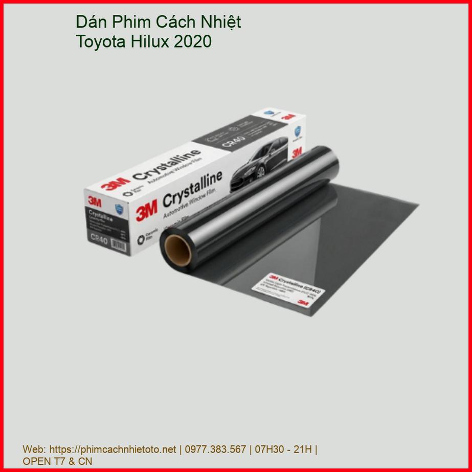 Dán Phim Cách Nhiệt Toyota Hilux 2020 Chính Hãng Uy Tín TPHCM chính hãng