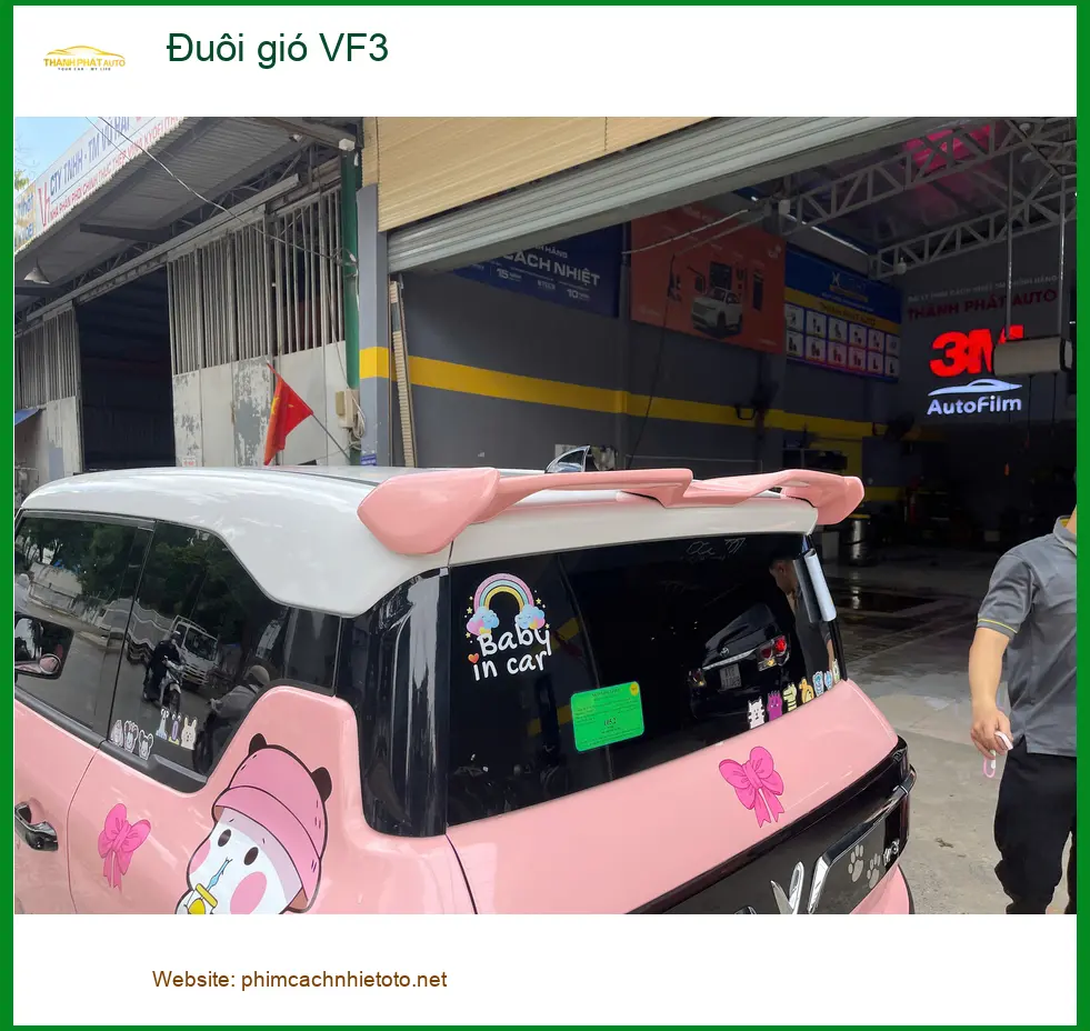 Anh Khôi độ đuôi gió VF3 tại Quận Thủ Đức để xe trông mạnh mẽ hơn