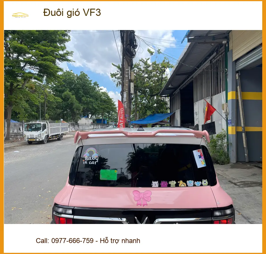 Anh Quý lắp đuôi gió VF3 tại Quận 12 để tăng tính thể thao và ổn định cho xe
