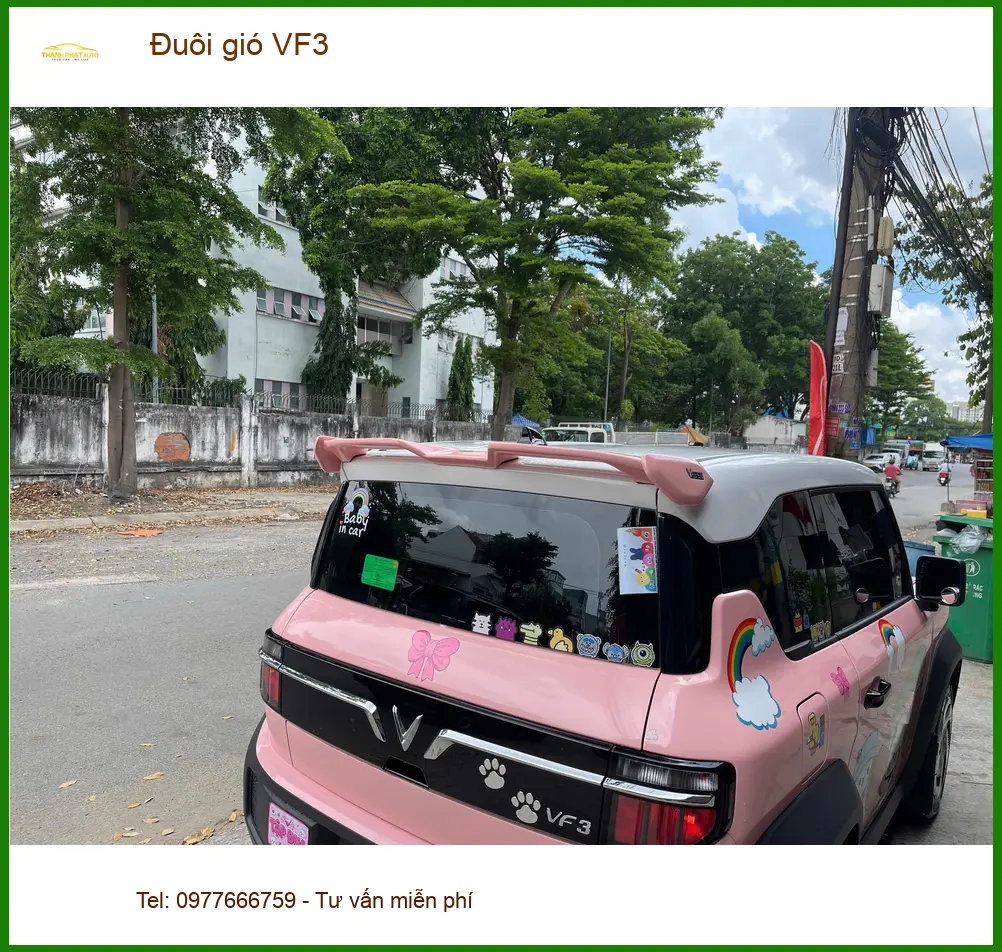 Anh Quý lắp đuôi gió VF3 tại Quận 12 để tăng tính thể thao và ổn định cho xe ảnh thực tế 4