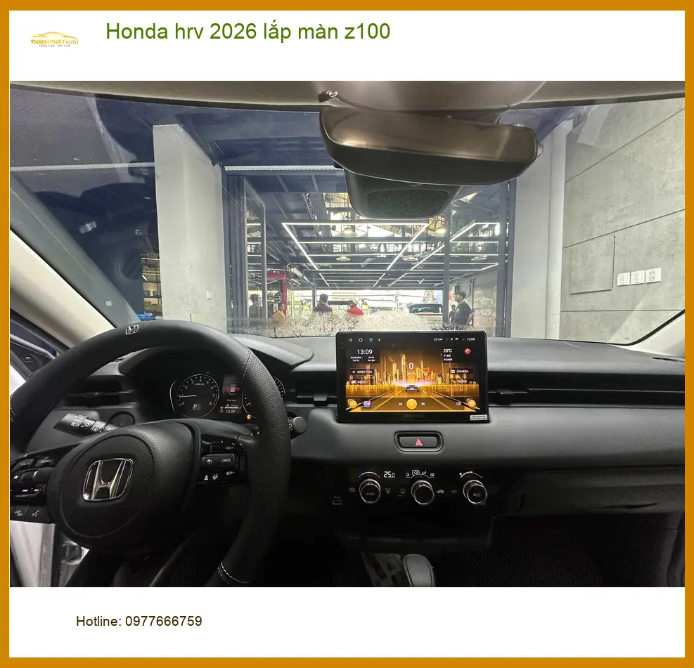 Chị Hà lắp màn hình Zestech Z100 cho Honda HRV 2026 tại Quận 8 để nâng tầm giải trí ảnh thực tế 3