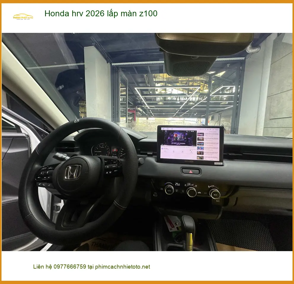 Chị Hà lắp màn hình Zestech Z100 cho Honda HRV 2026 tại Quận 8 để nâng tầm giải trí ảnh thực tế 4