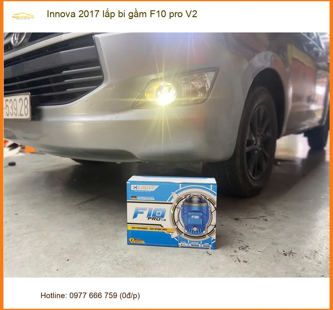 Anh Khải lắp bi gầm F10 pro V2 cho Innova 2017 tại Cần Giờ