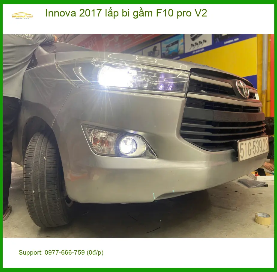 Anh Khải lắp bi gầm F10 pro V2 cho Innova 2017 tại Cần Giờ ảnh thực tế 2