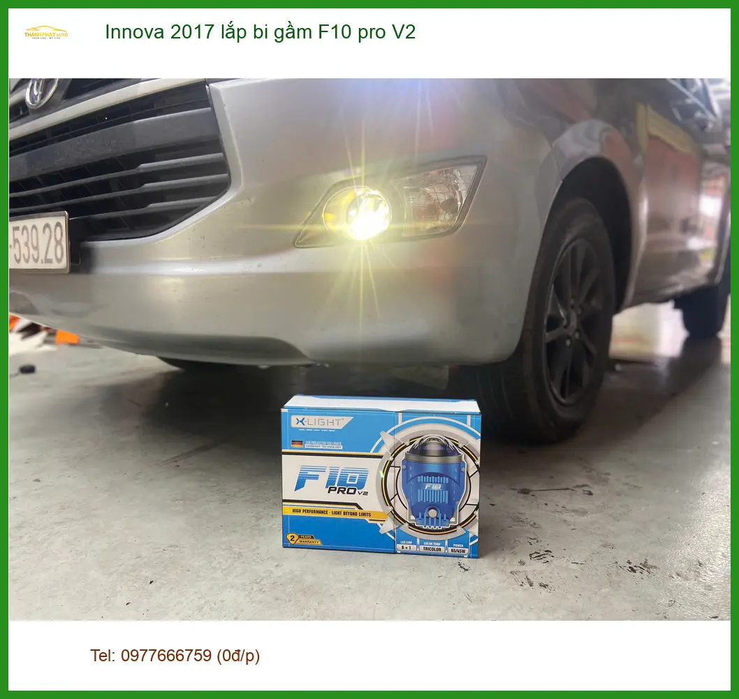 Anh Quang lắp bi gầm F10 pro V2 cho Innova 2017 để đi đêm an toàn hơn tại Quận 9 ảnh thực tế 2