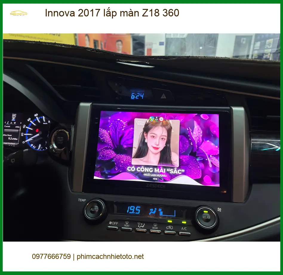 Anh Quang lắp màn Z18 360 cho Innova 2017 tại Hóc Môn để lái xe an toàn hơn ảnh thực tế 2