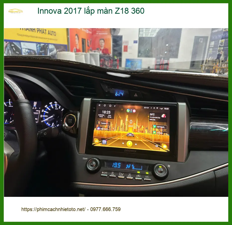 Anh Quang lắp màn Z18 360 cho Innova 2017 tại Hóc Môn để lái xe an toàn hơn ảnh thực tế 4
