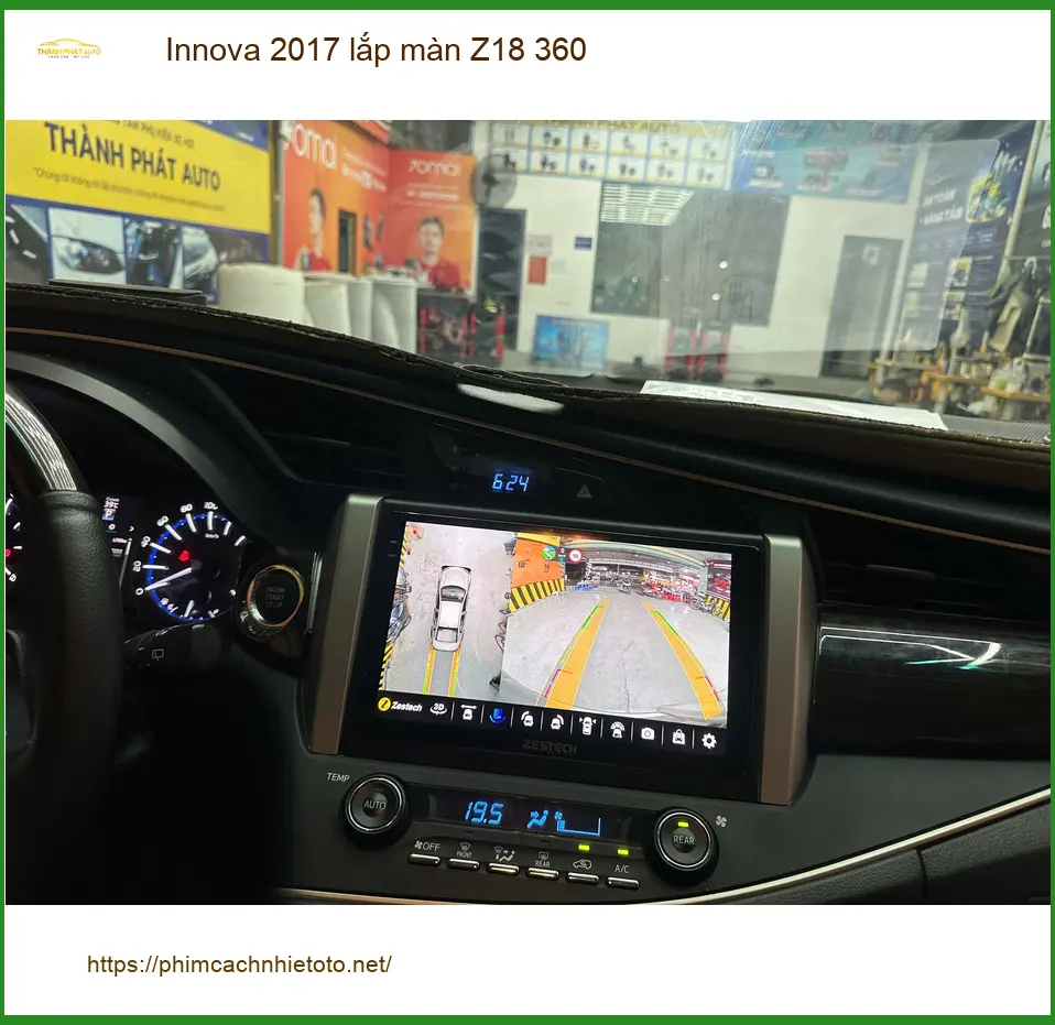 Anh Quang lắp màn Z18 360 cho Innova 2017 tại Hóc Môn để lái xe an toàn hơn ảnh thực tế 5