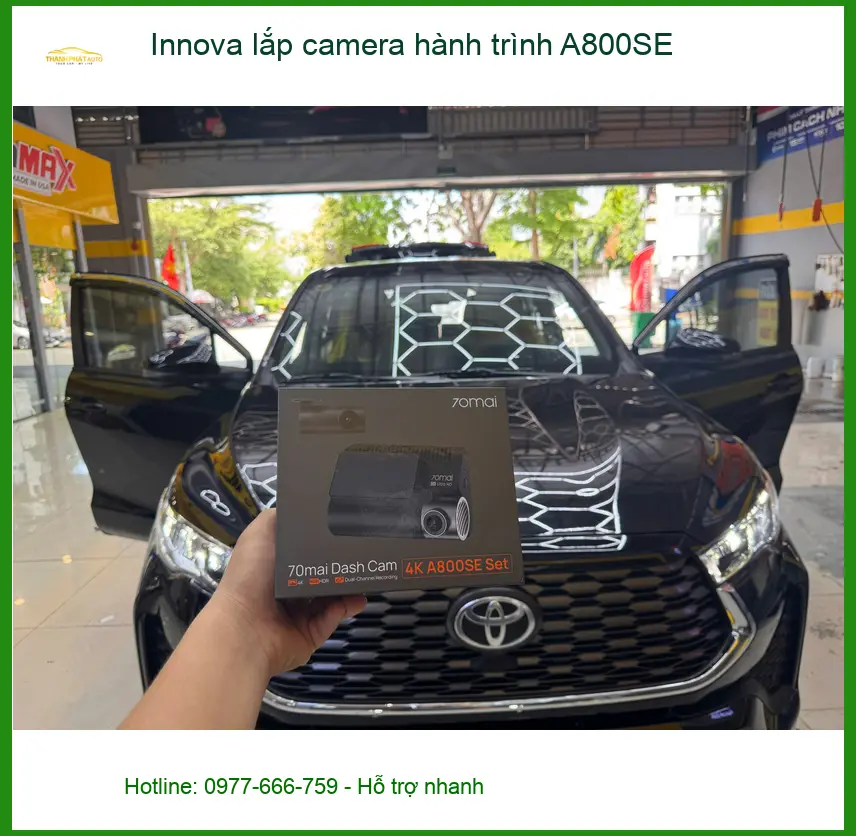 Anh Vinh lắp camera hành trình A800SE Innova tại Quận 3 để ghi lại hành trình.