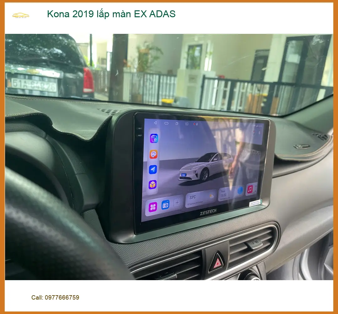 Chị Thảo lắp màn hình EX ADAS cho Kona 2019 tại Quận 2 nâng tầm trải nghiệm lái ảnh thực tế 2