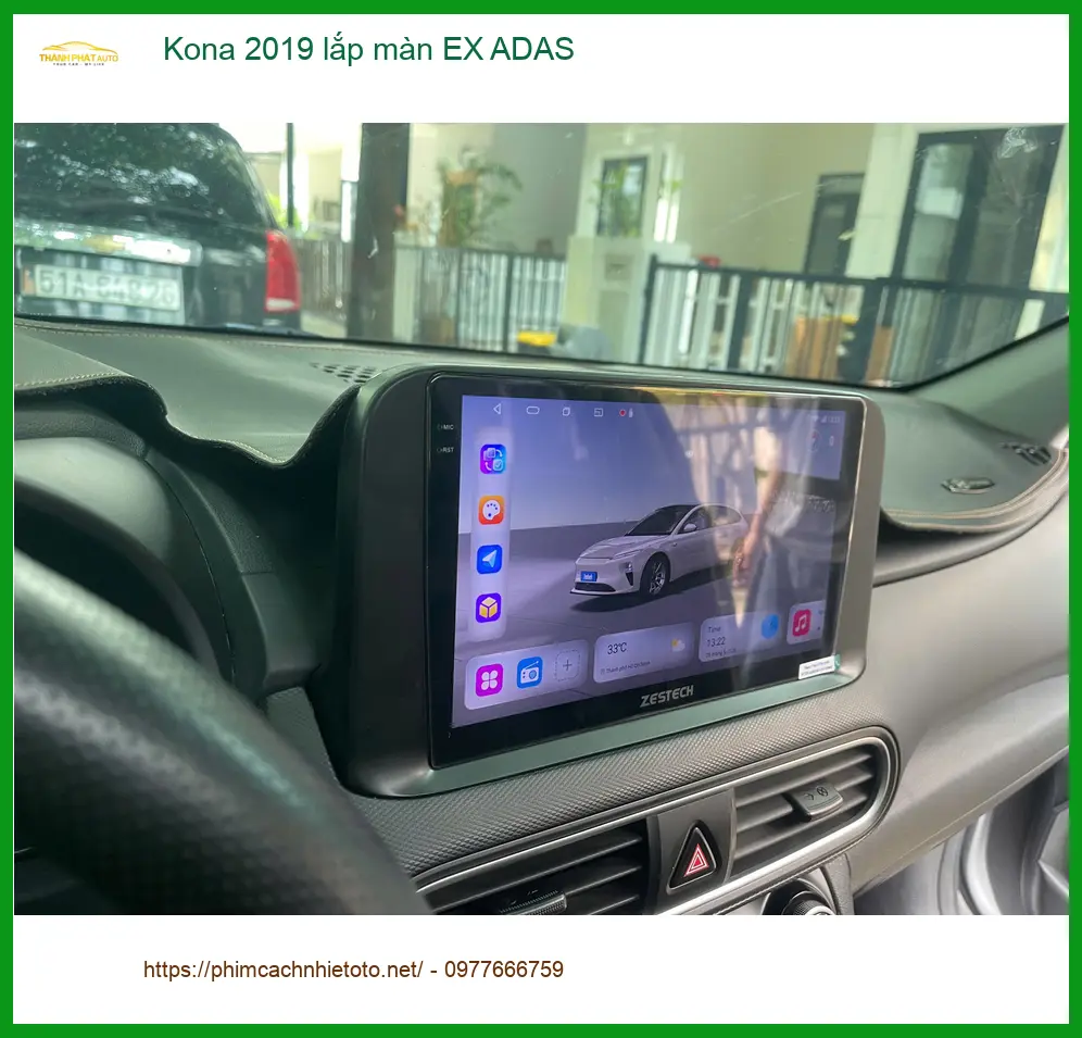 Chị Thảo lắp màn hình EX ADAS cho Kona 2019 tại Quận 12 để nâng tầm tiện ích giải trí và an toàn ảnh thực tế 2