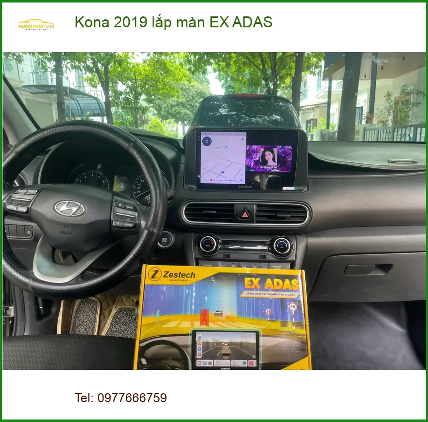 Chị Thảo lắp màn hình EX ADAS cho Kona 2019 tại Quận 12 để nâng tầm tiện ích giải trí và an toàn ảnh thực tế 3