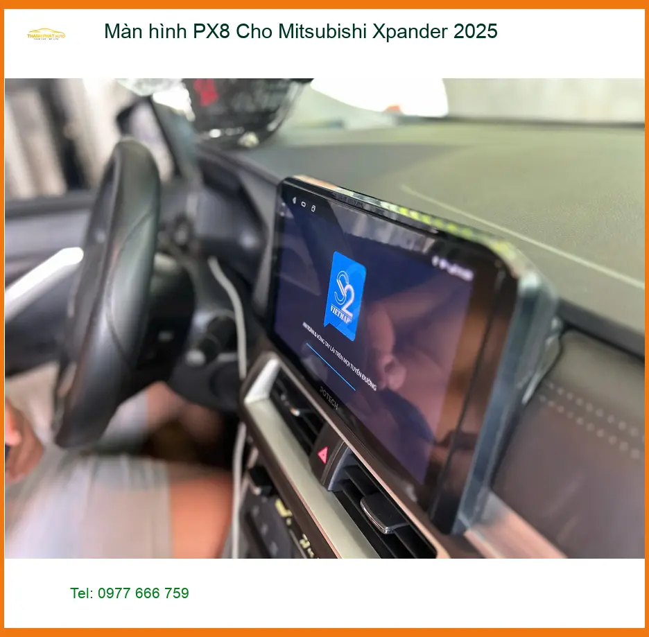 Anh Tấn lắp màn hình PX8 cho Mitsubishi Xpander 2025 tại Bình Chánh