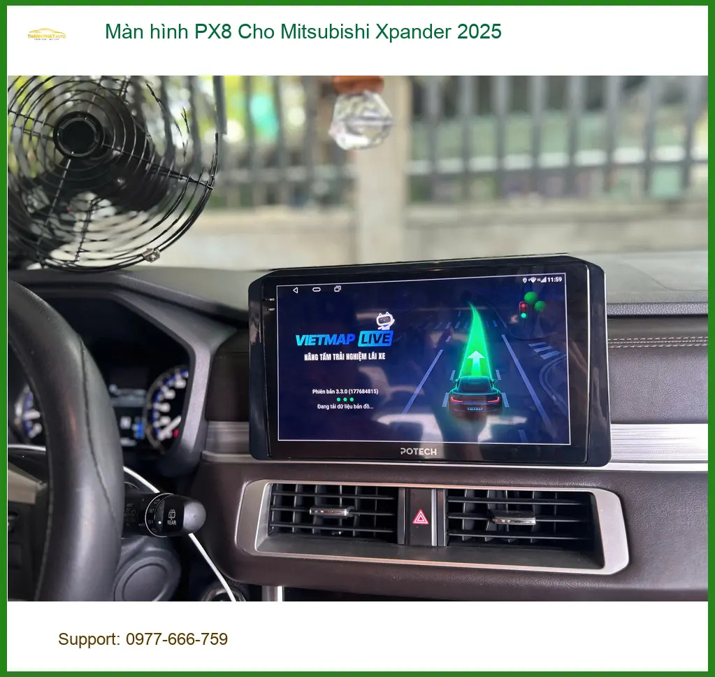 Anh Tấn lắp màn hình PX8 cho Mitsubishi Xpander 2025 tại Bình Chánh ảnh thực tế 2