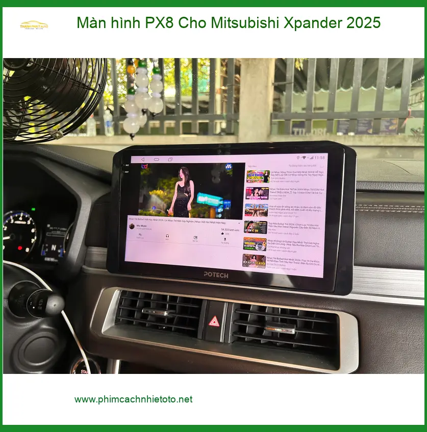 Anh Tấn lắp màn hình PX8 cho Mitsubishi Xpander 2025 tại Bình Chánh ảnh thực tế 4