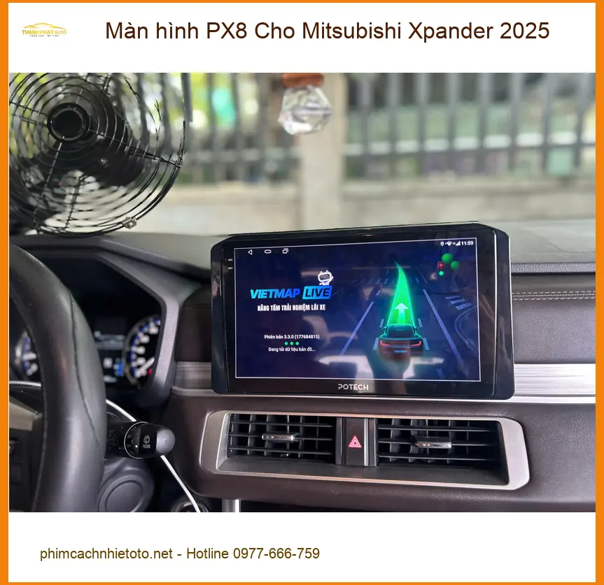 Anh Thắng nâng cấp màn hình PX8 cho Mitsubishi Xpander 2025 tại Quận 9 ảnh thực tế 2