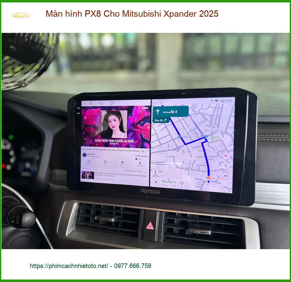Anh Tú lắp Màn hình PX8 cho Mitsubishi Xpander 2025 tại Hóc Môn để nâng tầm giải trí ảnh thực tế 4