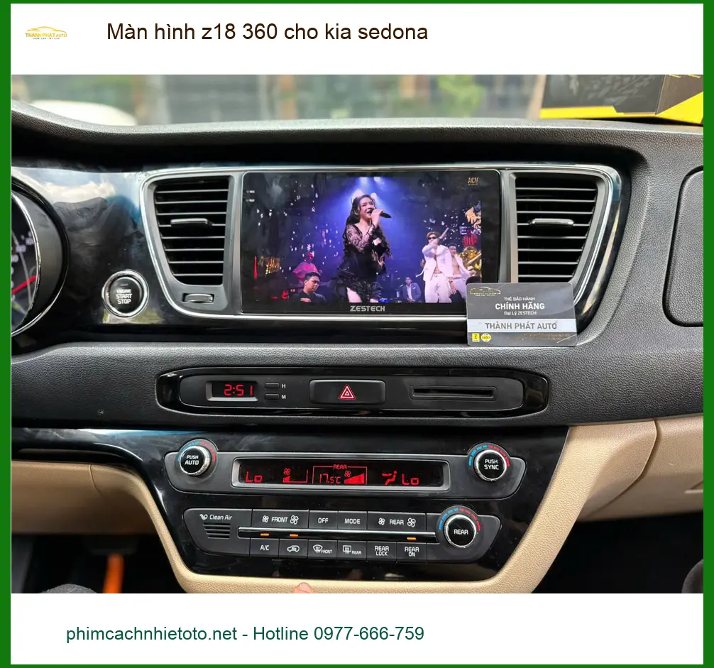 Anh Khang lắp màn hình Z18 360 cho Kia Sedona tại Quận Tân Bình lái xe an tâm ảnh thực tế 2