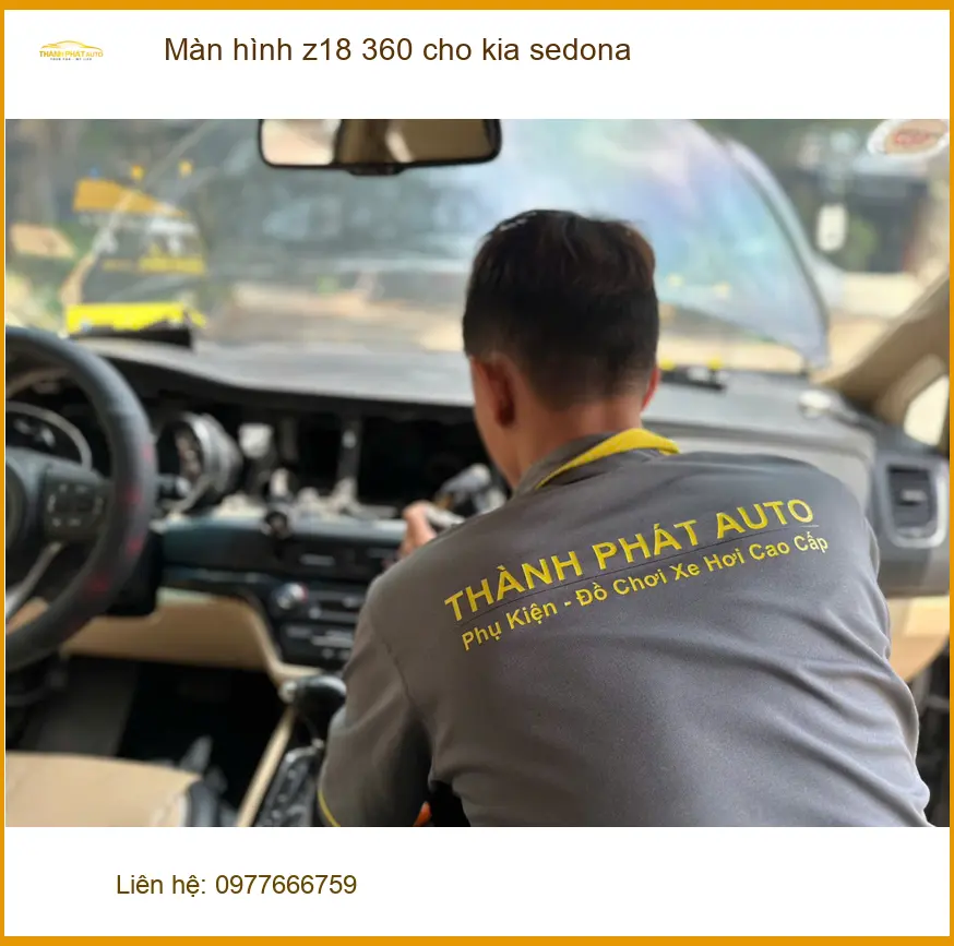Anh Khang lắp màn hình Z18 360 cho Kia Sedona tại Quận Tân Bình lái xe an tâm ảnh thực tế 3