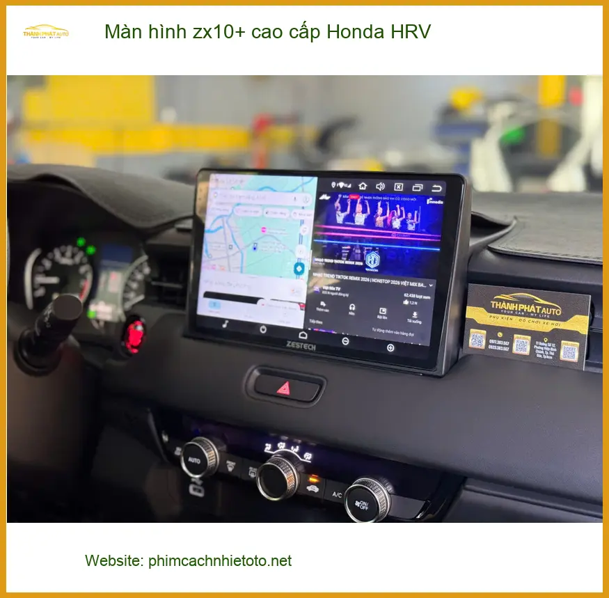 Anh Tín nâng cấp màn hình ZX10+ cao cấp cho Honda HRV tại Hóc Môn ảnh thực tế 4
