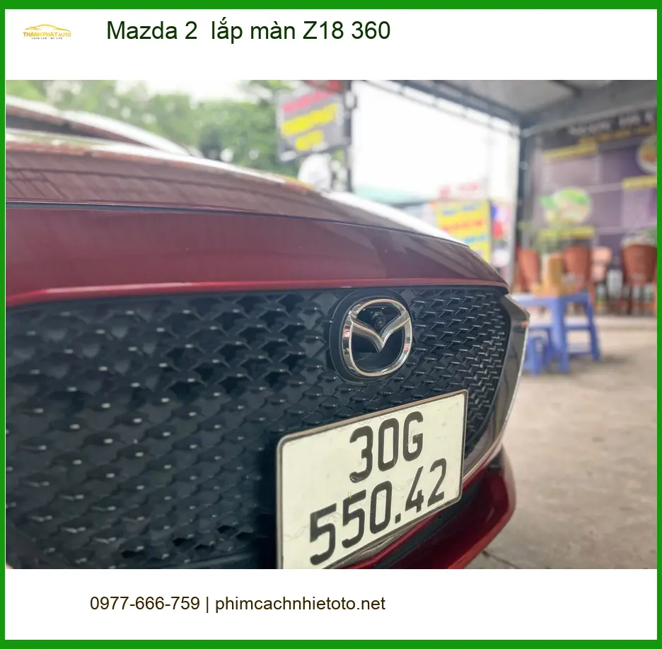 Chú Tấn lắp màn Z18 360 cho Mazda 2 để lái an toàn hơn tại Quận 9 ảnh thực tế 2