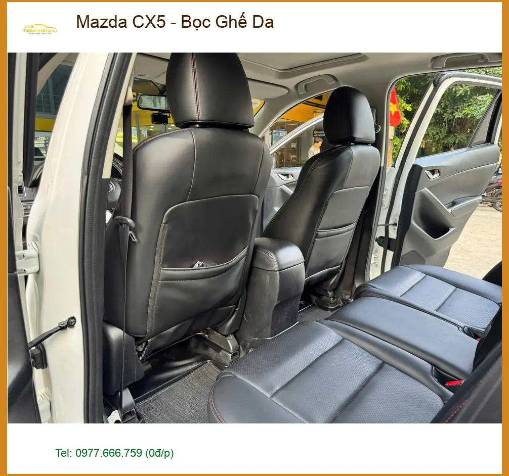 Chị Thùy bọc ghế da Mazda CX5 tại Hóc Môn để nội thất luôn mới mẻ ảnh thực tế 2