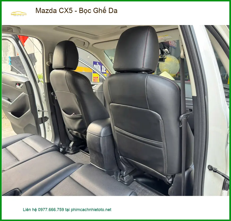 Chị Thùy bọc ghế da Mazda CX5 tại Hóc Môn để nội thất luôn mới mẻ ảnh thực tế 3