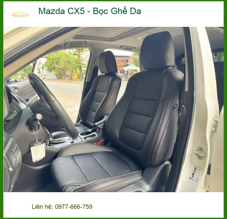 Chị Thùy bọc ghế da Mazda CX5 tại Hóc Môn để nội thất luôn mới mẻ ảnh thực tế 4