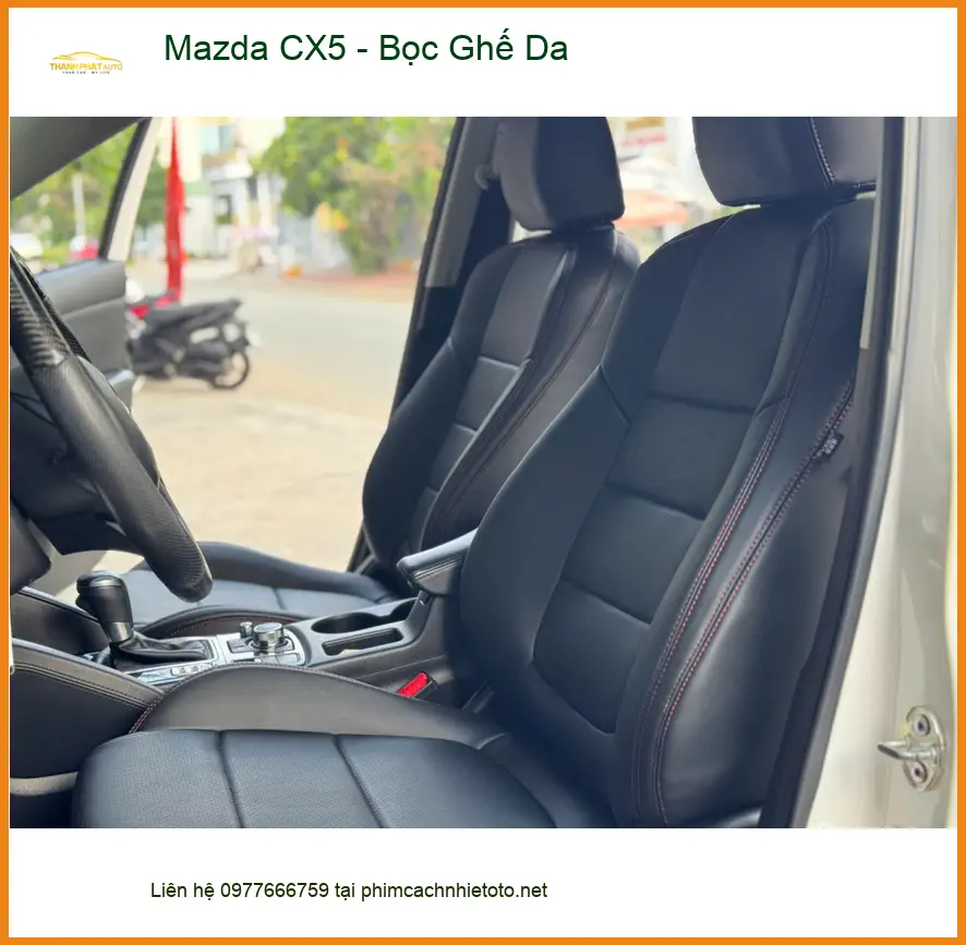 Chị Thùy bọc ghế da Mazda CX5 tại Hóc Môn để nội thất luôn mới mẻ ảnh thực tế 5
