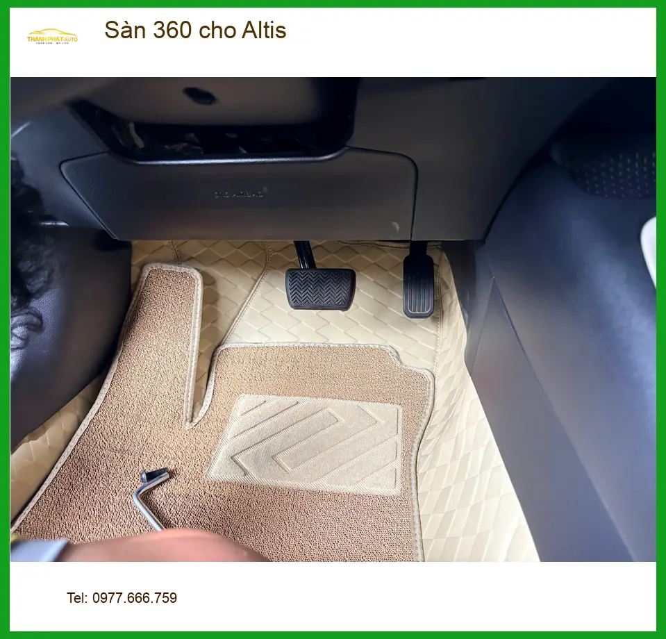 Anh Quang lắp sàn 360 cho Toyota Altis ở Quận 12 để xe luôn sạch đẹp