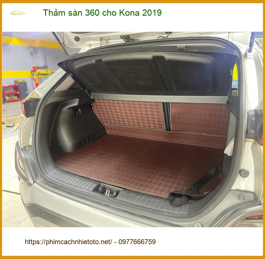 Anh Thành lắp thảm sàn 360 cho Kona 2019 tại Quận Thủ Đức để nội thất xe luôn sạch sẽ ảnh thực tế 5