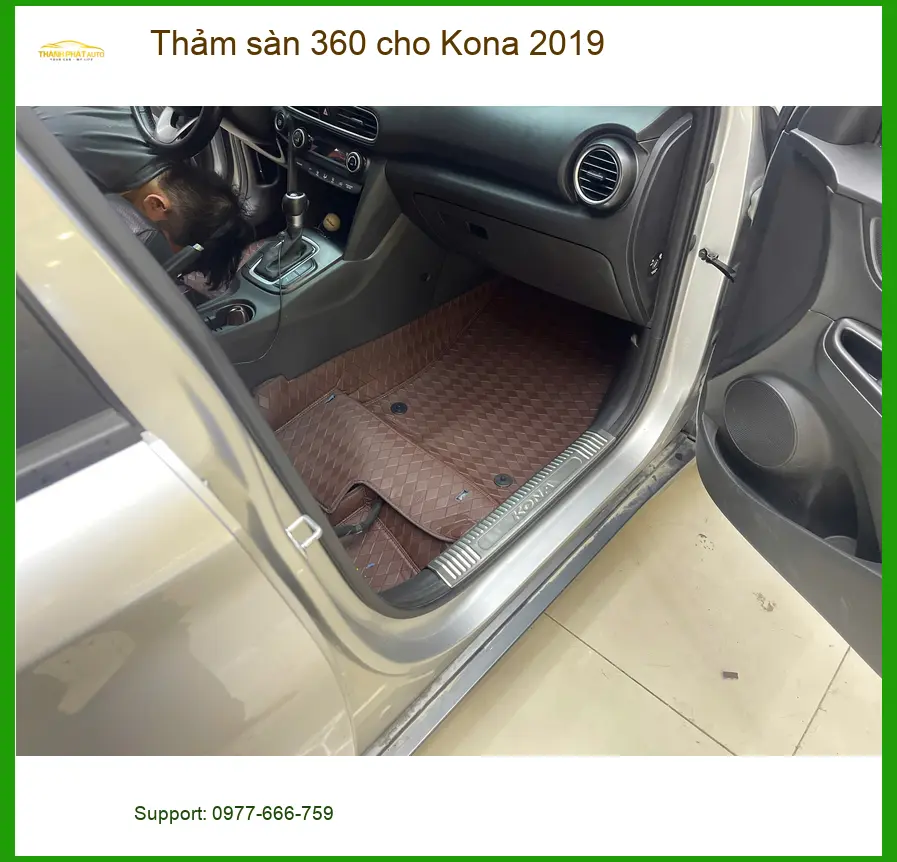 Anh Cường lắp thảm sàn 360 cho Kona 2019 tại Quận 12